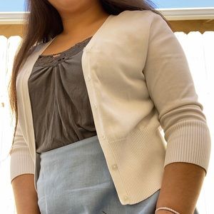 Bright white cardigan